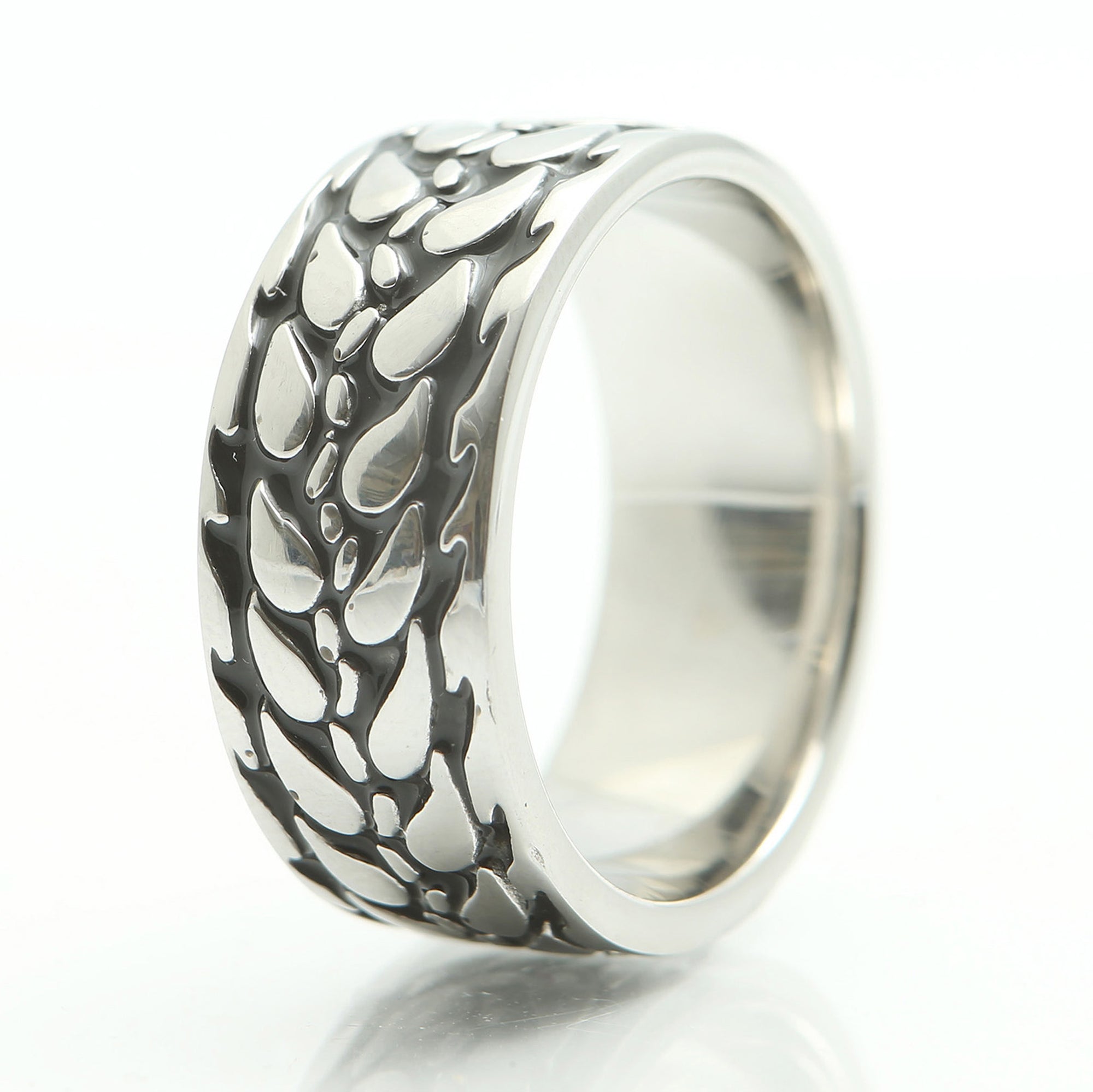 Barley Ring in Wide Stainless Steel
